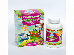  Комплекс детский Омега-3 с витаминами Е и Д (БАД) со вкусом малина и травы капс 710мг N60 