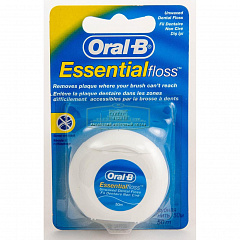  Зубная нить "ORAL-B" Essential floss вощеная мятная 50м N1 