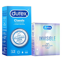 Презервативы DUREX (Classic N12+Invisible Extra Lube N3) N1 