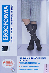 Гольфы антиварикозные мужские "Ergoforma" профилактические 15-17мм рт ст 5разм N1