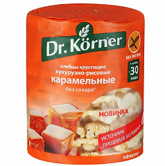  Хлебцы "Dr. Korner" Кукурузно-рисовые карамельные 90г N1 