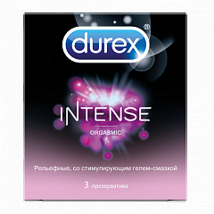  Презерватив DUREX intense orgasmic рельефные N3 
