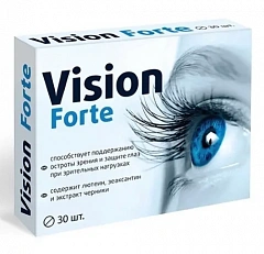  Вижн Форте (Vision forte) комплекс с лютеином, зеаксантином и экстрактом черники (БАД) тб 515мг N30 