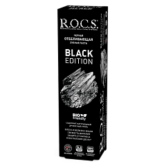  Зубная паста "R.O.C.S" Black Edition черная отбеливающая 74мл N1 