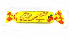  Аскорбиновая кислота (апельсин) тб 25мг 3г N10 
