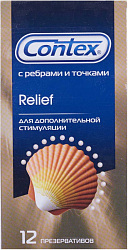 Презерватив "Contex Relief" ребристые N12 