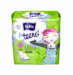  Прокладки Bella for teens" ultra relax зеленый чай N10 