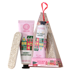  Набор подарочный новогодний "With Best Wishes" (крем для рук 30мл+пилка для ногтей) N1 