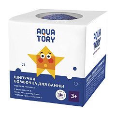Бомбочка для ванны шипучая "AQUATORY" Морские чернила/вит Е/миндальн масл/размарин 3+лет 150г N1