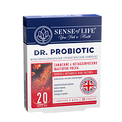  Снижение 4 метаболических факторов риска "Sense of Life Dr. Probiotic (Сенс оф лайф)" (БАД) капс N30 