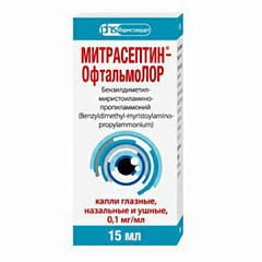  Митрасептин-ОфтальмоЛОР капли глаз/ушные 0.1мг/мл 15мл N1 