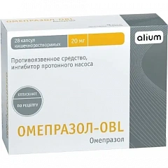  Омепразол-OBL капс 20мг N28 