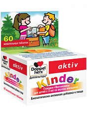  Доппельгерц kinder глицин + витамины для детей с 3 лет со вкусом апельсина (БАД) тб N60 