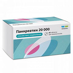  Панкреатин 20000 тб 20000ЕД N60 