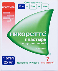 Никоретте пластырь 25мг/16ч N7