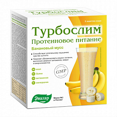 Коктейль протеиновый Турбослим "Худеем со вкусом" Банановый мусс (БАД) пор 36г N5