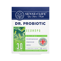  ХелиПро "Sense of Life Dr. Probiotic (Сенс оф лайф)" (БАД) капс 600мг N30 