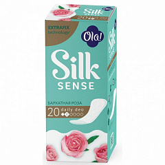  Прокладки гигиенические "Ola" Silk sense Daily deo Бархатная Роза ежедневные дезодорированны N20 